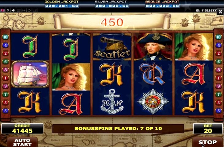 Admiral Nelson Slot Machine